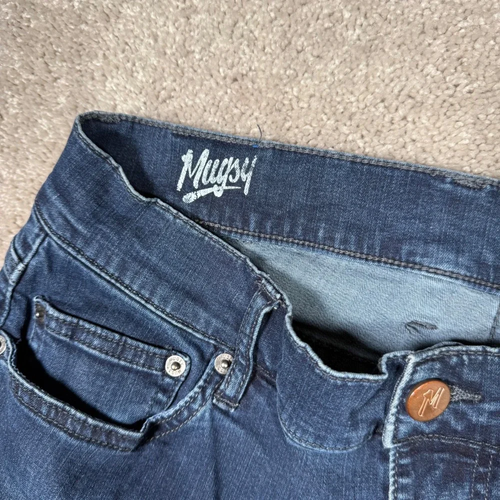 Mugsy Jeans Fultons Casual Dark Wash Men's 35 Denim Slim‎ Straight Blue